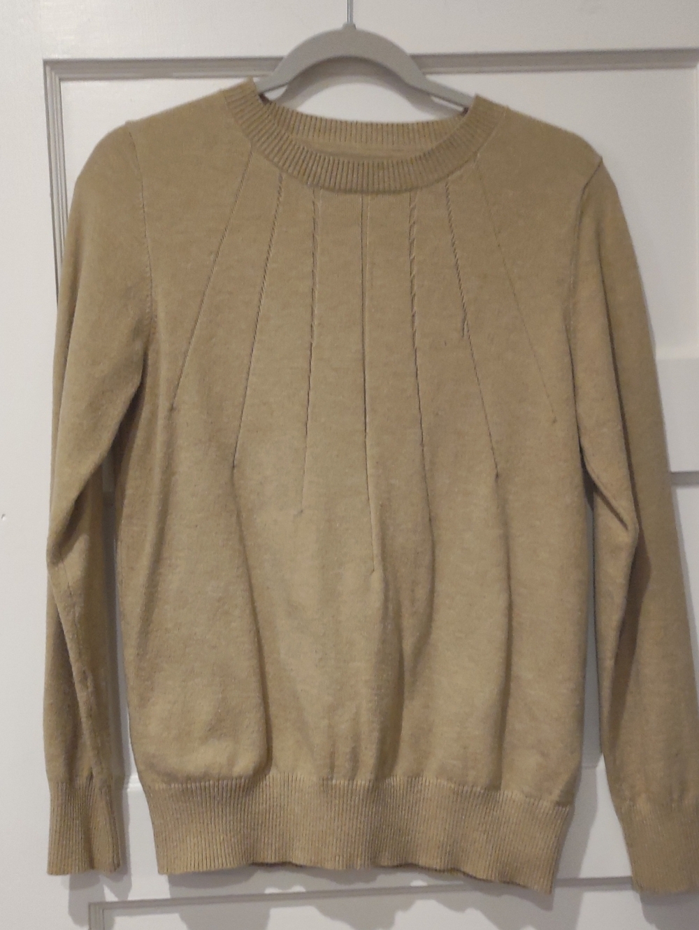 Women's Crewneck Sweater in Beige - Everyday Knit